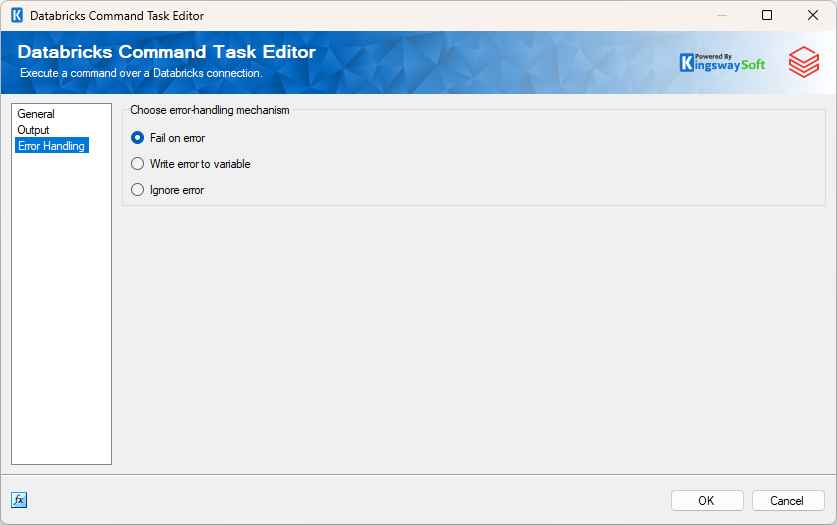 Databricks Command Task - Error Handling